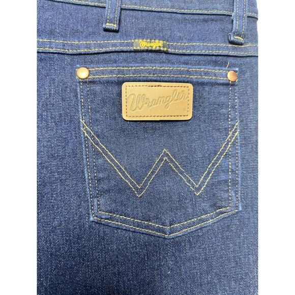 Wrangler Men's 936AFPW Straight Leg Western Dark Blue Jeans - Size 40x35 - Picture 4 of 6
